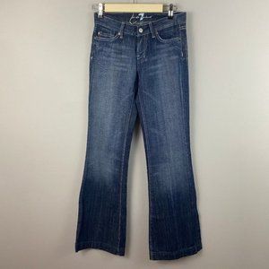 7 For All Mankind Dojo Jeans Women's Size 25 Jeweled Dark Wash Flare Jeans